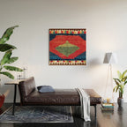 Luri Gabbeh Fars Southwest Persian Rug Print Wood Wall Art Gallery Image 2