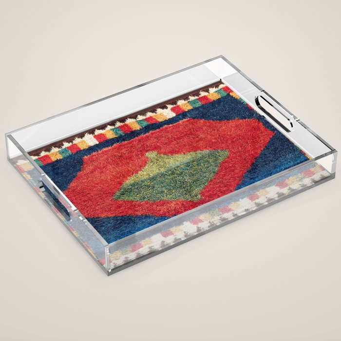 Luri Gabbeh Fars Southwest Persian Rug Print Acrylic Tray Gallery Image 1