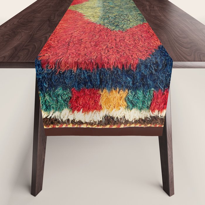 Luri Gabbeh Fars Southwest Persian Rug Print Table Runner Gallery Image 1
