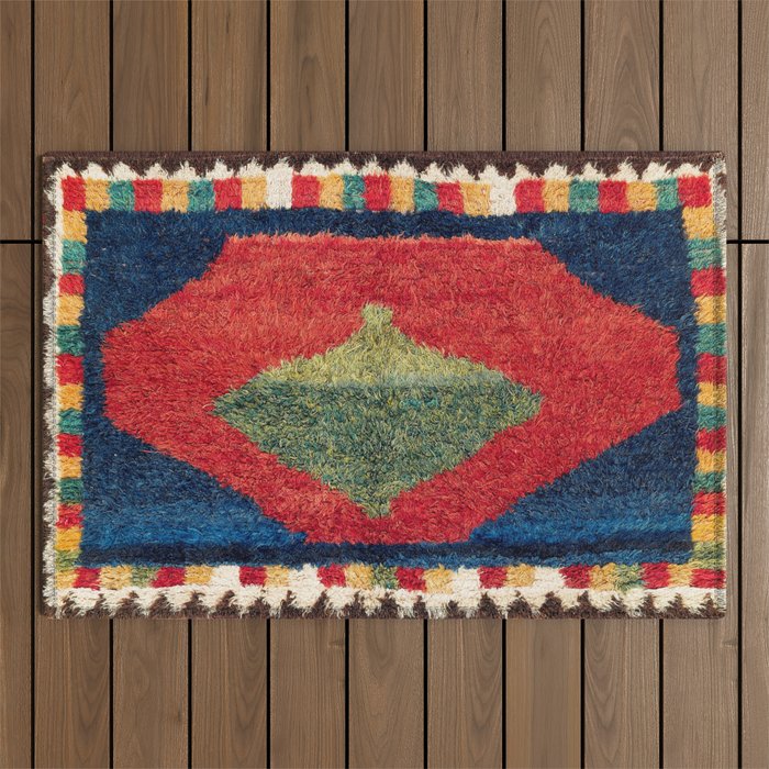 Luri Gabbeh Fars Southwest Persian Rug Print Outdoor Rug Gallery Image 1