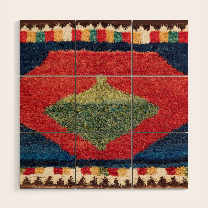 Luri Gabbeh Fars Southwest Persian Rug Print Wood Wall Art Gallery Image 1