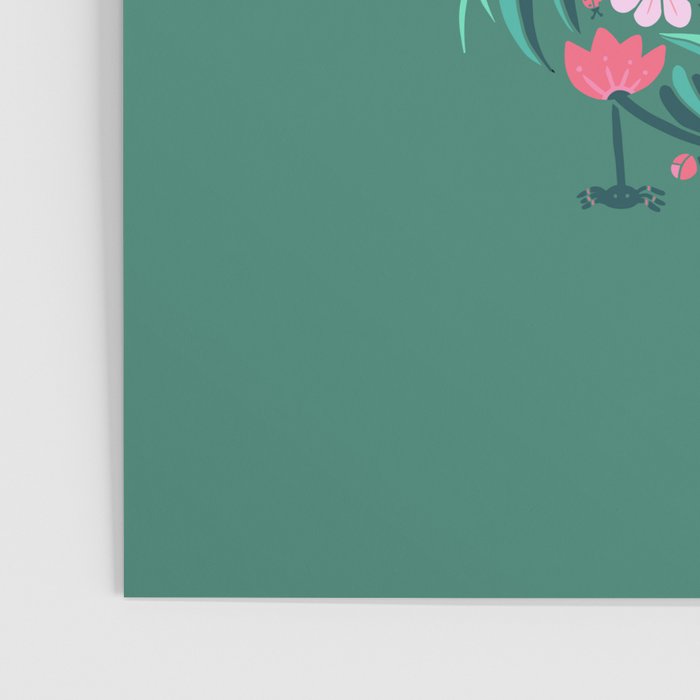I Heart Cats and Flowers (in Green) Poster Gallery Image 3