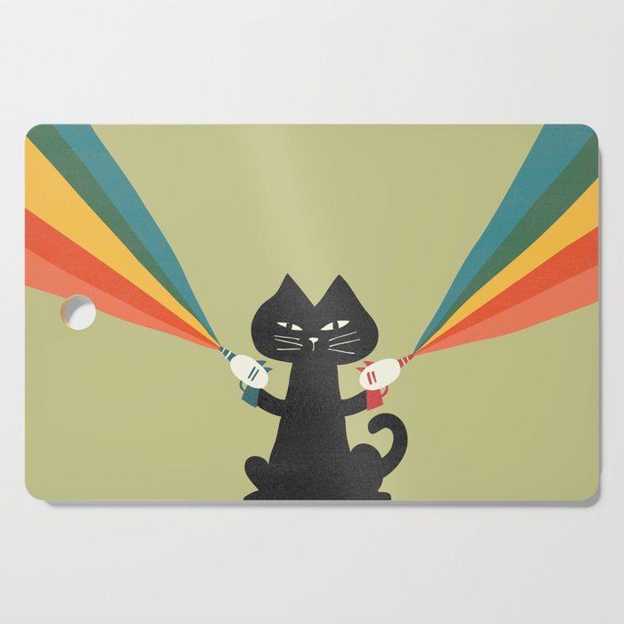Ray gun cat Cutting Board Gallery Image 1