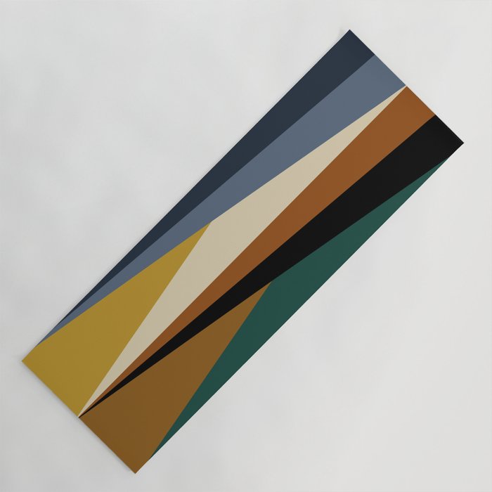 Geometric Triangles V Bold Vintage Yoga Mat Gallery Image 1