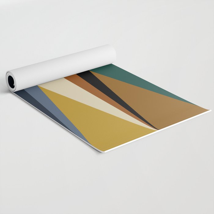 Geometric Triangles V Bold Vintage Yoga Mat Gallery Image 2