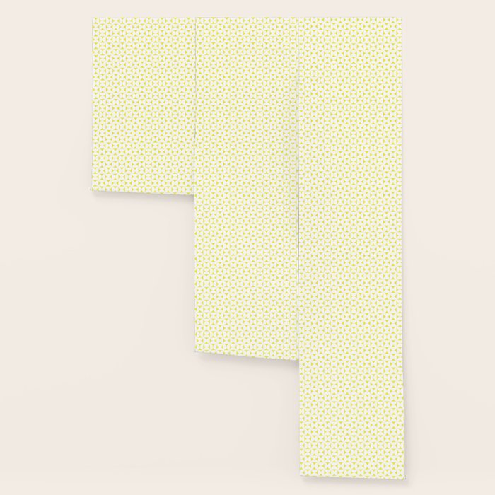 Patterned Geometric Shapes CLVII White and Bright Yellow Wallpaper Gallery Image 3