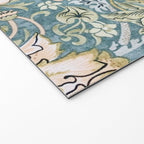 William Morris Strawberry Thief Detail Aqua Blue Turquoise Welcome Mat Gallery Image 2