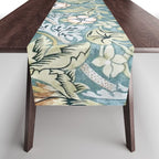 William Morris Strawberry Thief Detail Aqua Blue Turquoise Table Runner Gallery Image 1