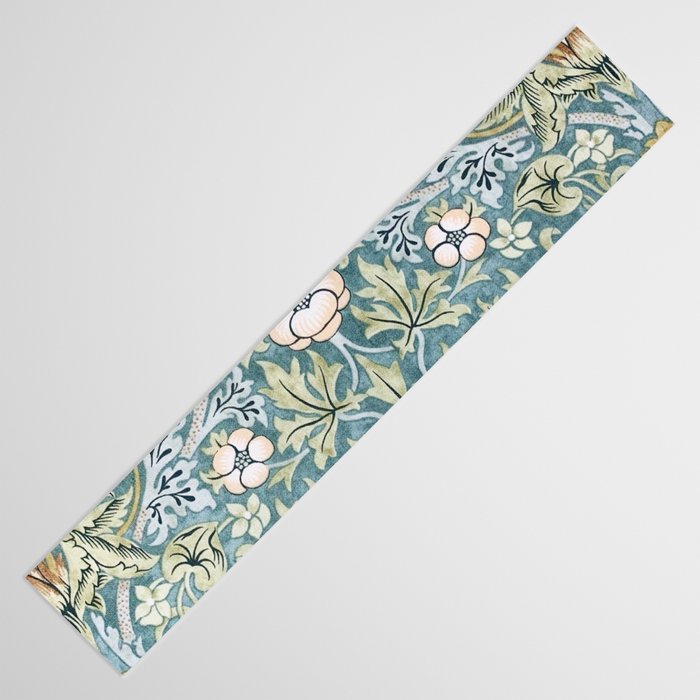 William Morris Strawberry Thief Detail Aqua Blue Turquoise Table Runner Gallery Image 3