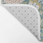 William Morris Strawberry Thief Detail Aqua Blue Turquoise Bath Mat Gallery Image 2
