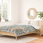 William Morris Strawberry Thief Detail Aqua Blue Turquoise Duvet Cover Gallery Image 2