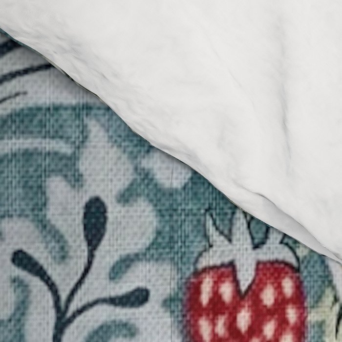 William Morris Strawberry Thief Detail Aqua Blue Turquoise Comforter Gallery Image 4