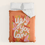Yes You Can #motivational Duvet Cover Gallery Image 6