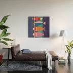 Colorful Abstract Fish Wood Wall Art Gallery Image 2