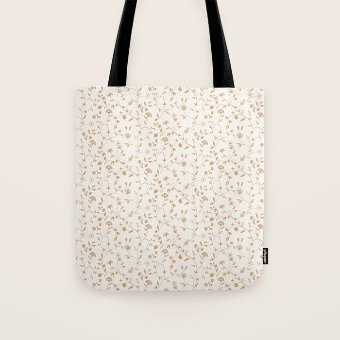 Tiny Chintz Floral - Ivory Pink Tote Bag Gallery Image 1