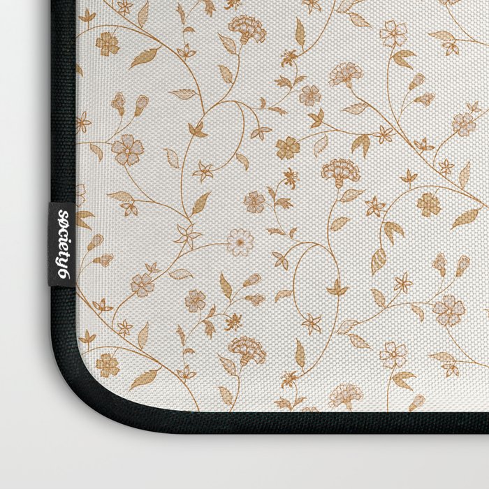 Tiny Chintz Floral - Ivory Pink Laptop Sleeve Gallery Image 3