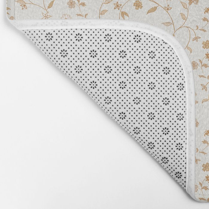 Tiny Chintz Floral - Ivory Pink Bath Mat Gallery Image 2