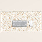Tiny Chintz Floral - Ivory Pink Desk Mat Gallery Image 1