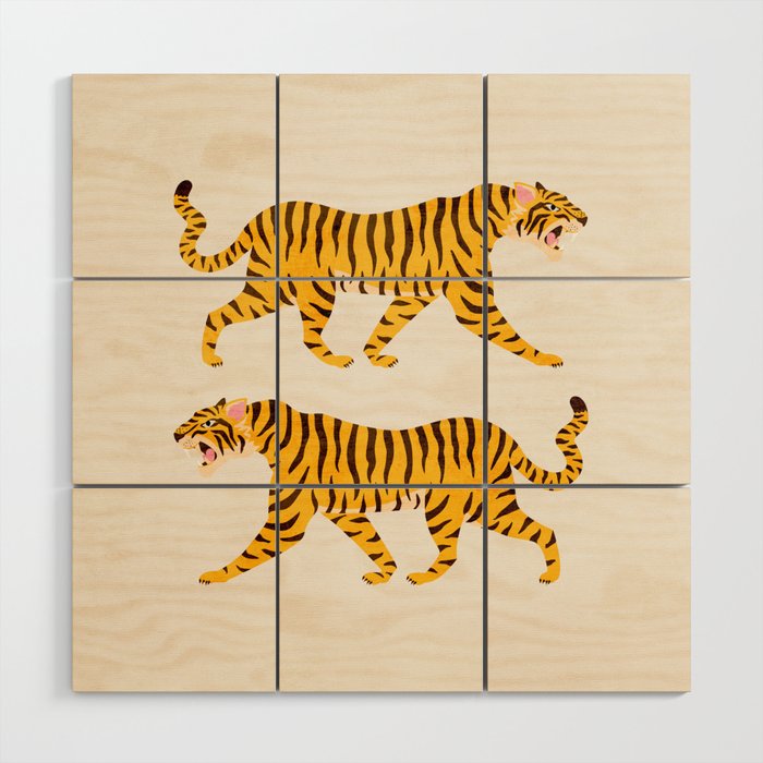 Fierce: Golden Tiger Edition Wood Wall Art Gallery Image 1