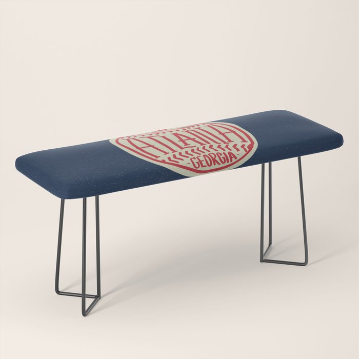 Atlanta Georgia Baseball - Hand Drawn, Script Typography Bench Gallery Image 1