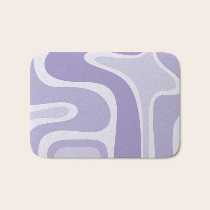 Copacetic Retro Abstract in Light Lavender Purple  Bath Mat Gallery Image 1