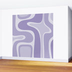 Copacetic Retro Abstract in Light Lavender Purple  Wall Mural Gallery Image 2