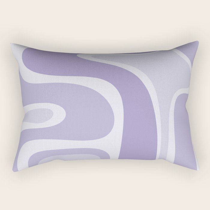 Copacetic Retro Abstract in Light Lavender Purple  Rectangular Pillow Gallery Image 1