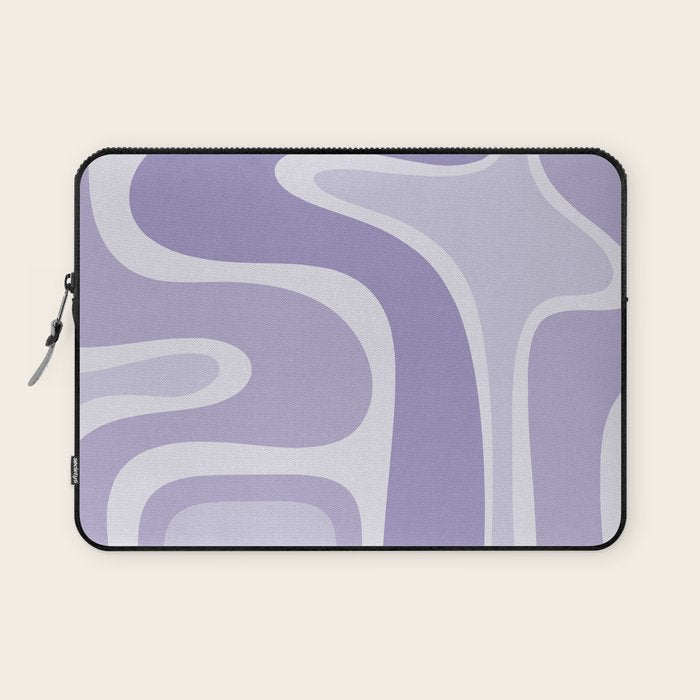 Copacetic Retro Abstract in Light Lavender Purple  Laptop Sleeve Gallery Image 1