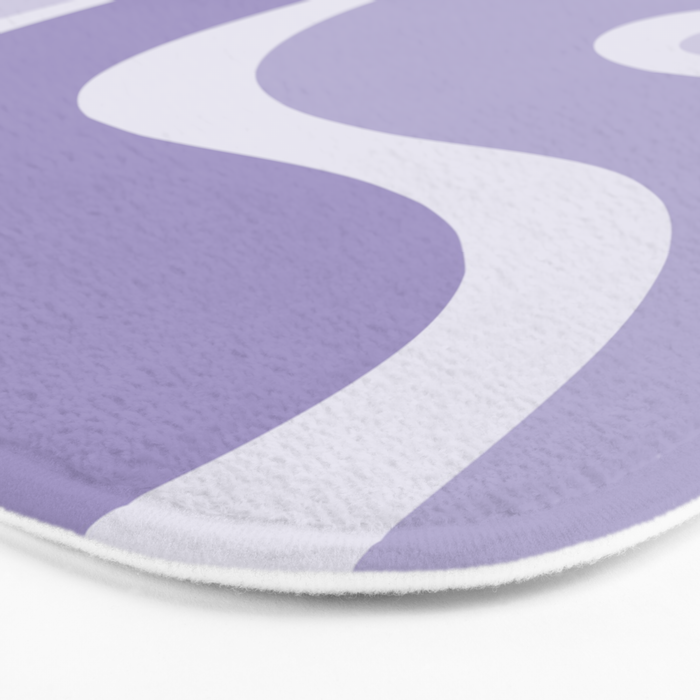 Copacetic Retro Abstract in Light Lavender Purple  Bath Mat Gallery Image 3