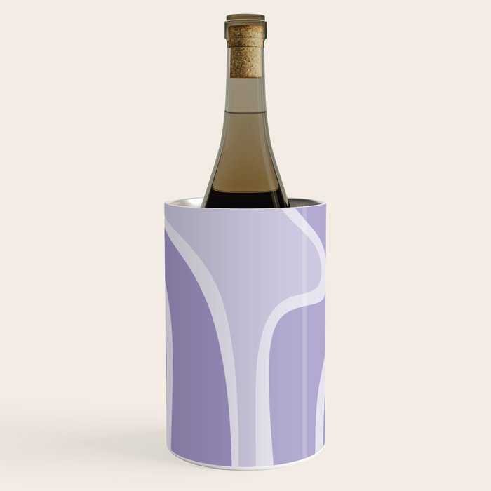 Copacetic Retro Abstract in Light Lavender Purple  Wine Chiller Gallery Image 3