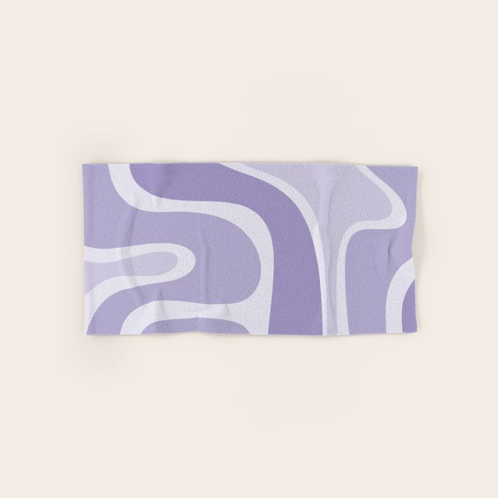 Copacetic Retro Abstract in Light Lavender Purple  Bath Towel Gallery Image 1