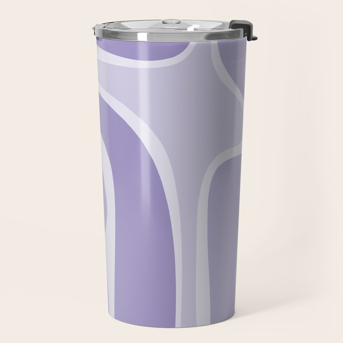 Copacetic Retro Abstract in Light Lavender Purple  Travel Mug Gallery Image 2