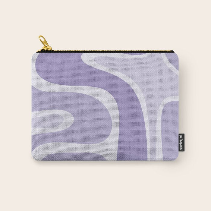 Copacetic Retro Abstract in Light Lavender Purple  Carry All Pouch Gallery Image 1
