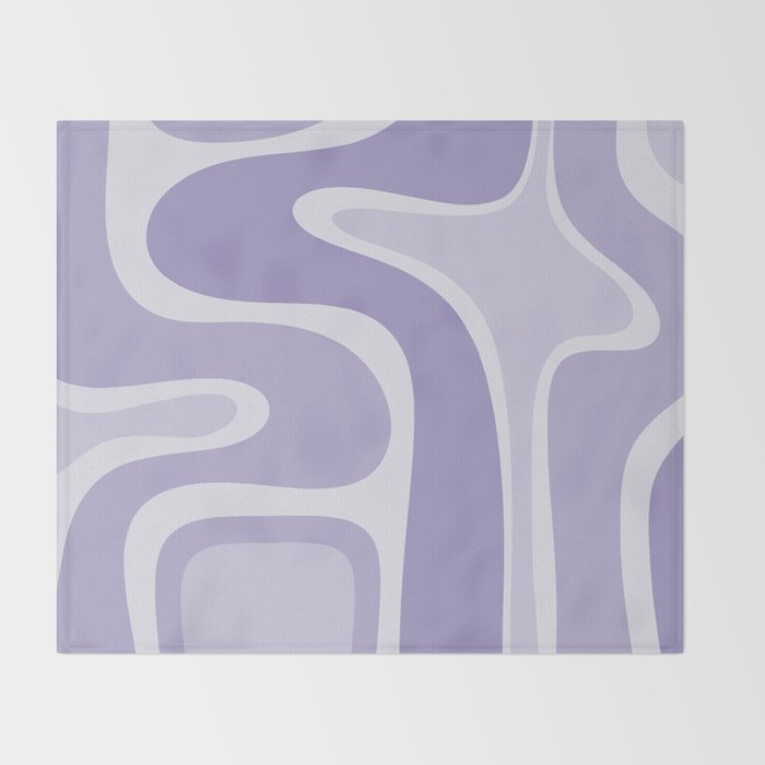 Copacetic Retro Abstract in Light Lavender Purple  Throw Blanket Gallery Image 2
