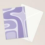 Copacetic Retro Abstract in Light Lavender Purple  Stationery Card Gallery Image 2