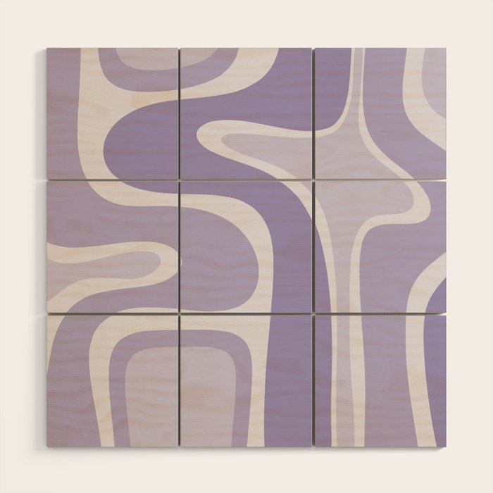 Copacetic Retro Abstract in Light Lavender Purple  Wood Wall Art Gallery Image 1