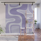 Copacetic Retro Abstract in Light Lavender Purple  Wall Mural Gallery Image 1