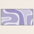 Copacetic Retro Abstract in Light Lavender Purple  Desk Mat Gallery Image 3
