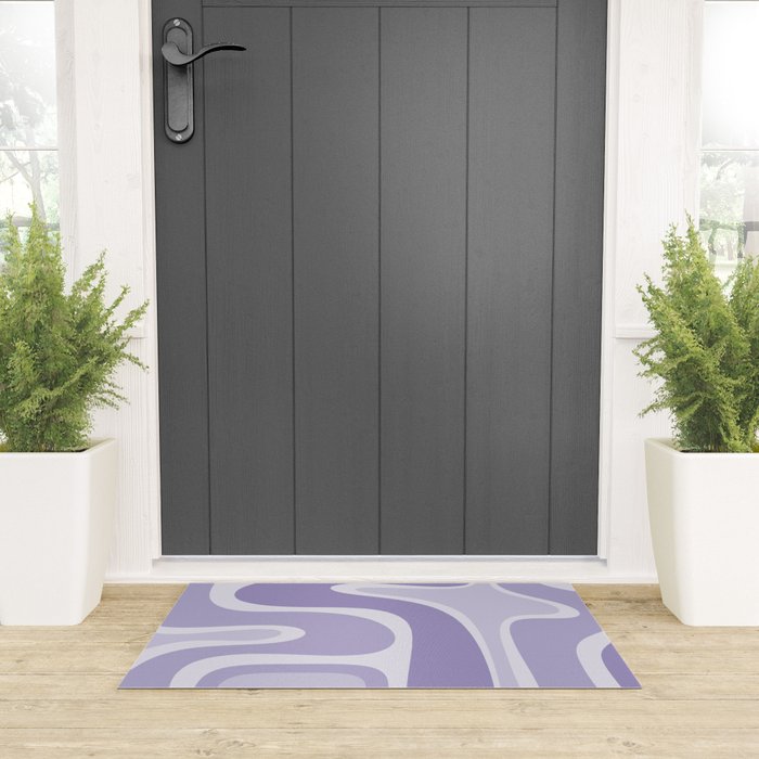 Copacetic Retro Abstract in Light Lavender Purple  Welcome Mat Gallery Image 3