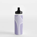 Copacetic Retro Abstract in Light Lavender Purple  Water Bottle Gallery Image 2