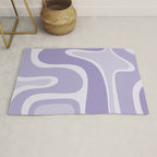 Copacetic Retro Abstract in Light Lavender Purple  Rug Gallery Image 1