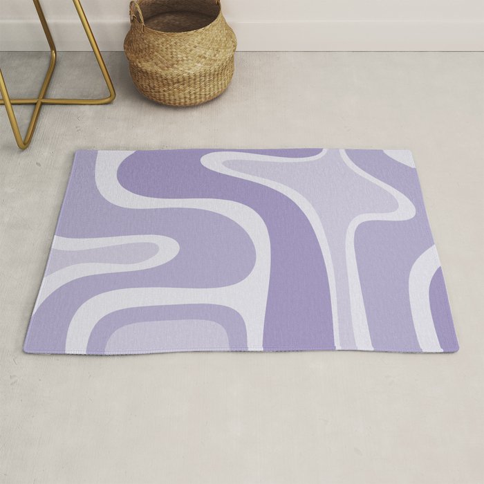 Copacetic Retro Abstract in Light Lavender Purple  Rug Gallery Image 1