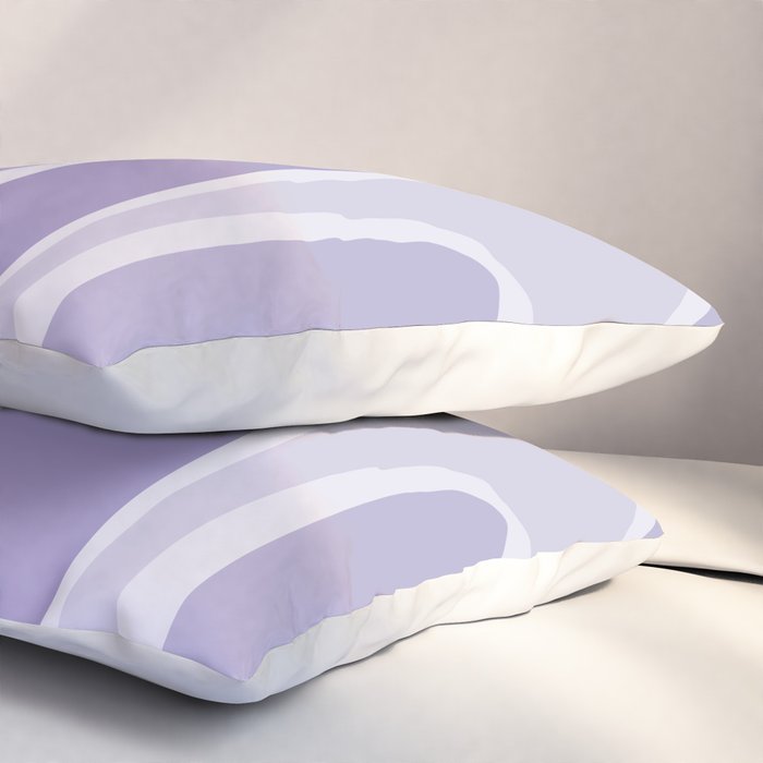 Copacetic Retro Abstract in Light Lavender Purple  Pillow Sham Gallery Image 3