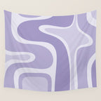 Copacetic Retro Abstract in Light Lavender Purple  Wall Tapestry Gallery Image 4