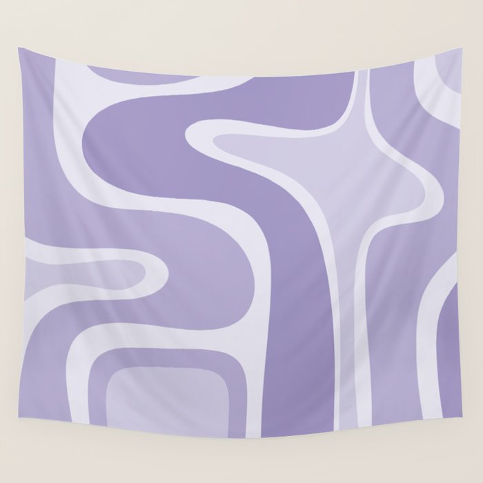Copacetic Retro Abstract in Light Lavender Purple  Wall Tapestry Gallery Image 4