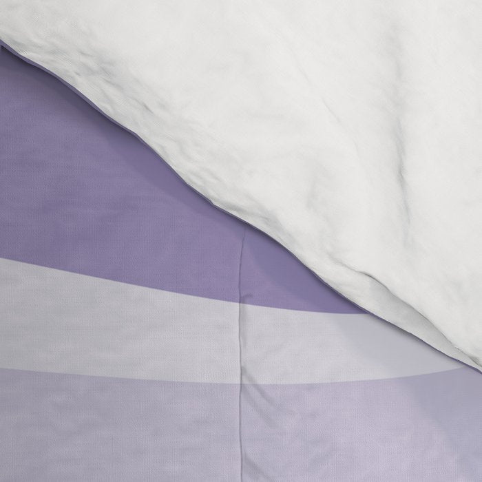 Copacetic Retro Abstract in Light Lavender Purple  Comforter Gallery Image 4