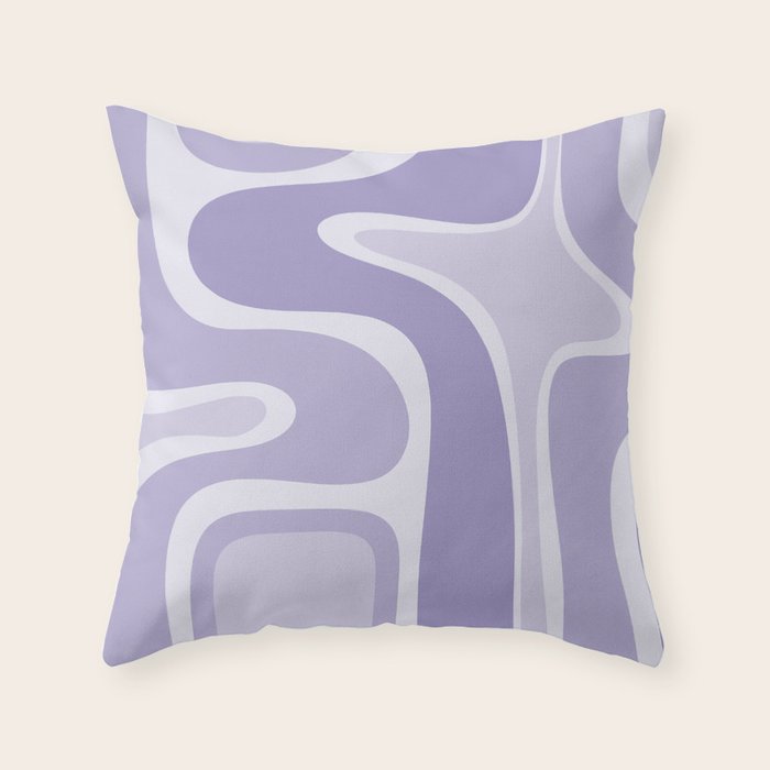 Copacetic Retro Abstract in Light Lavender Purple  Throw Pillow Gallery Image 6