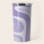 Copacetic Retro Abstract in Light Lavender Purple  Travel Mug Gallery Image 1