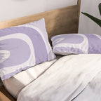 Copacetic Retro Abstract in Light Lavender Purple  Pillow Sham Gallery Image 2