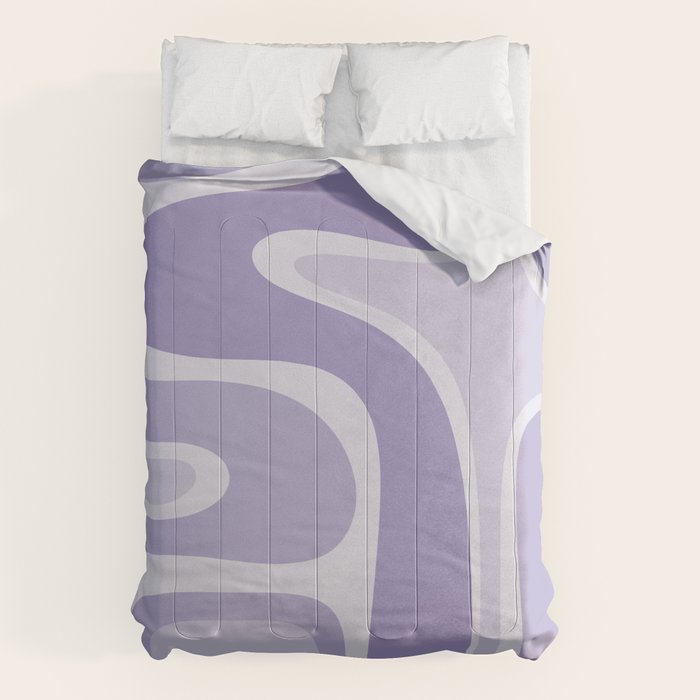 Copacetic Retro Abstract in Light Lavender Purple  Comforter Gallery Image 6
